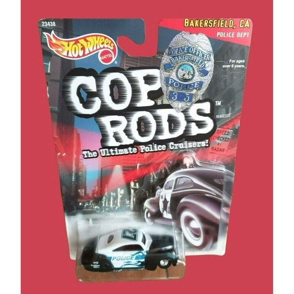 1999 Hot Wheels Cop Rods Tail Dragger Bakersfield CA Police Cruiser 1/64 Diecast - Picture 1 of 11